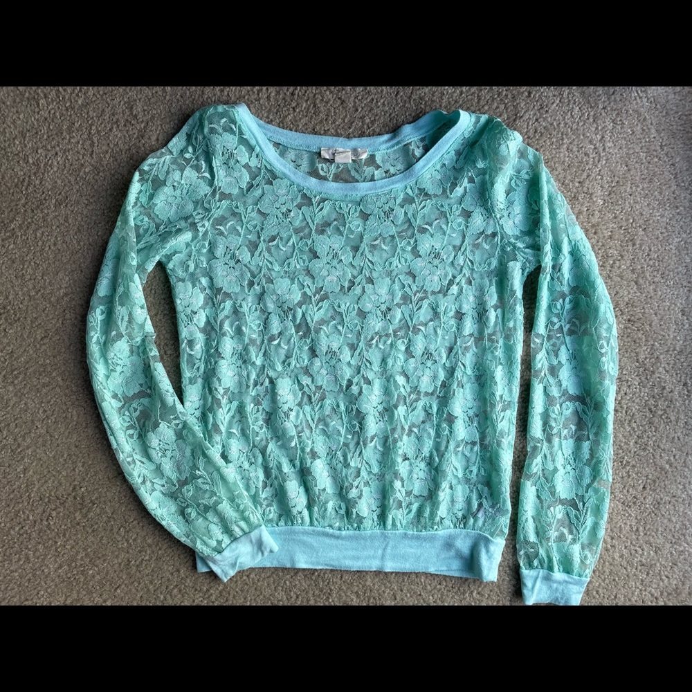 Forever 21 Flower Lace Shirt